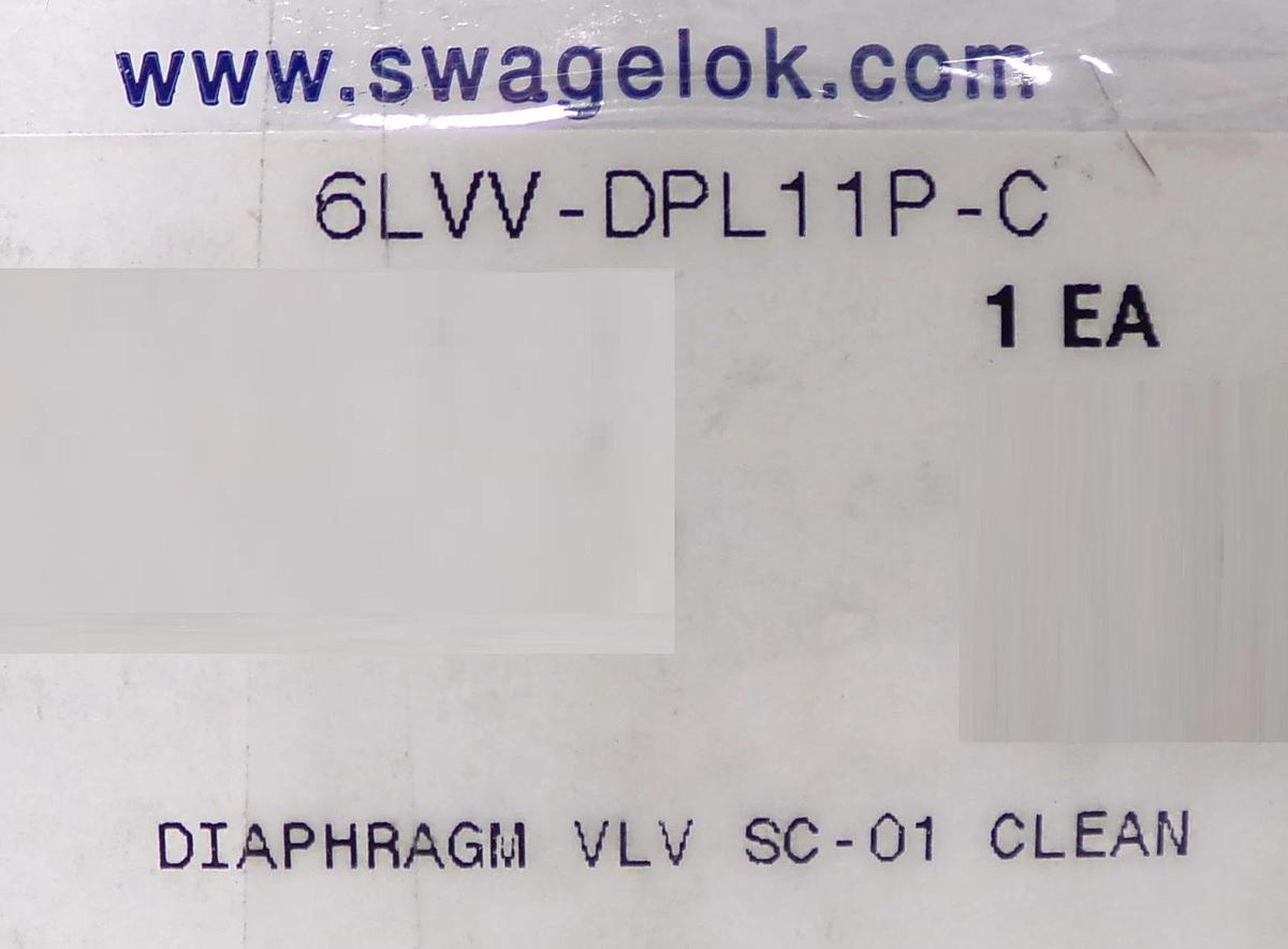 Swagelok 6LVV-DPL11P-C 2-Port Diaphragm Sealed Valve Reseller Lot of 3 New