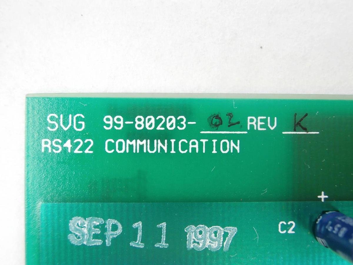 Used SVG Silicon Valley Group 99-80203-02 RS422 Communication PCB Card Rev. K Spare