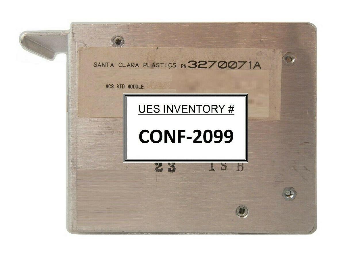 Used SCP Santa Clara Plastics 3270071A MCS RTD Module Working Surplus