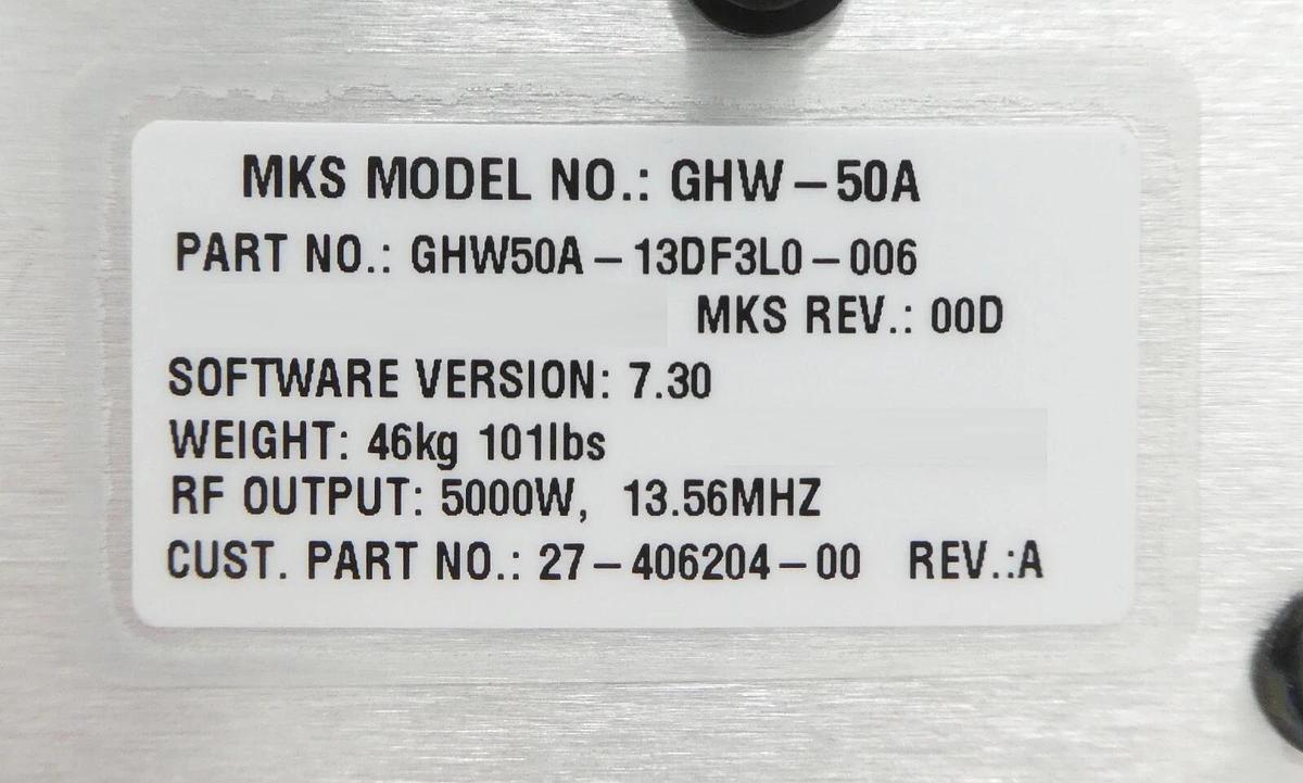 Used GENESIS GHW-50A ENI GHW50A-13DF3L0-006 RF Generator MKS Novellus 27-406204-00