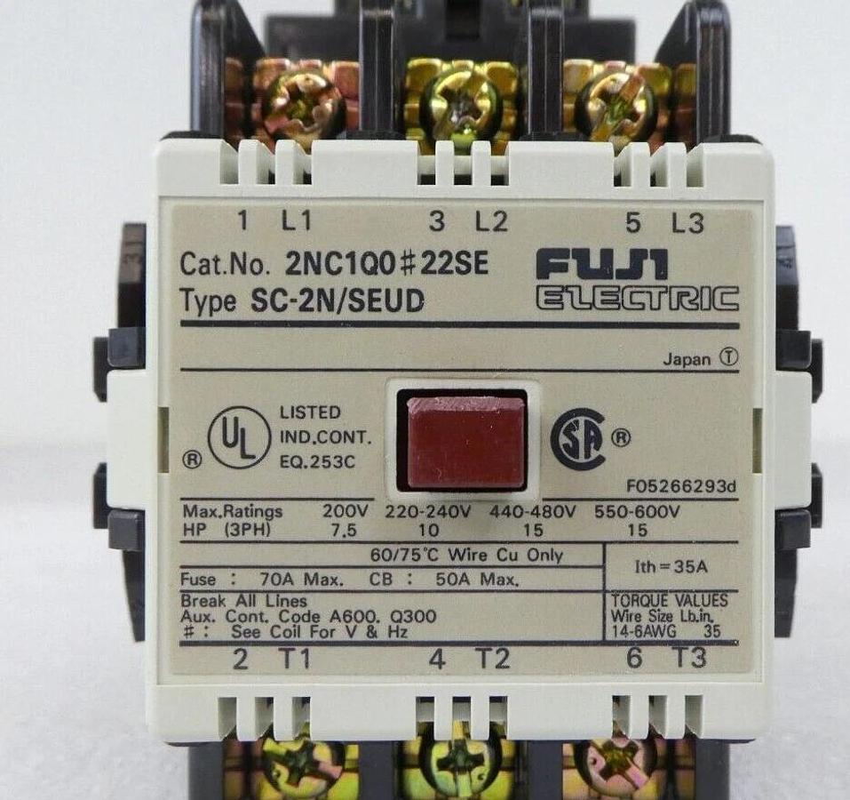 Used Fuji 2NC1Q0E22SE Magnetic Contactor SC-2N/SE Mattson 579-06994-00 Lot of 14 New