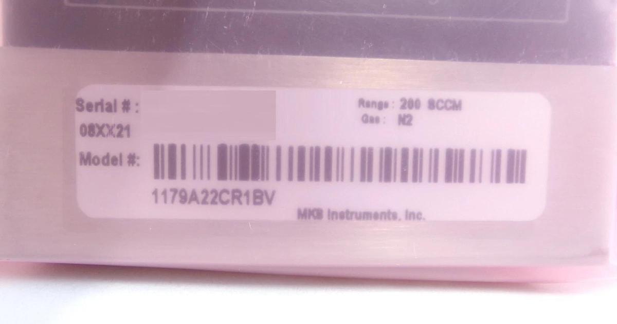 MKS Instruments 1179A22CR1BV Mass Flow Controller MFC 200 SCCM N2 Lot of 2 New