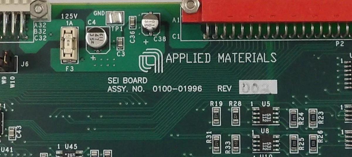 Used AMAT Applied Materials 0100-01996 SEI Board PCB Card Working Surplus