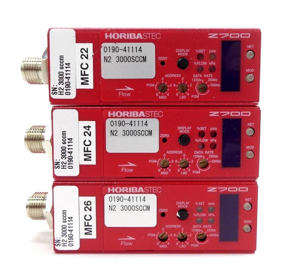 Used Horiba STEC SEC-Z714AGX Mass Flow Controller MFC 0190-41105 Lot of 18 Working