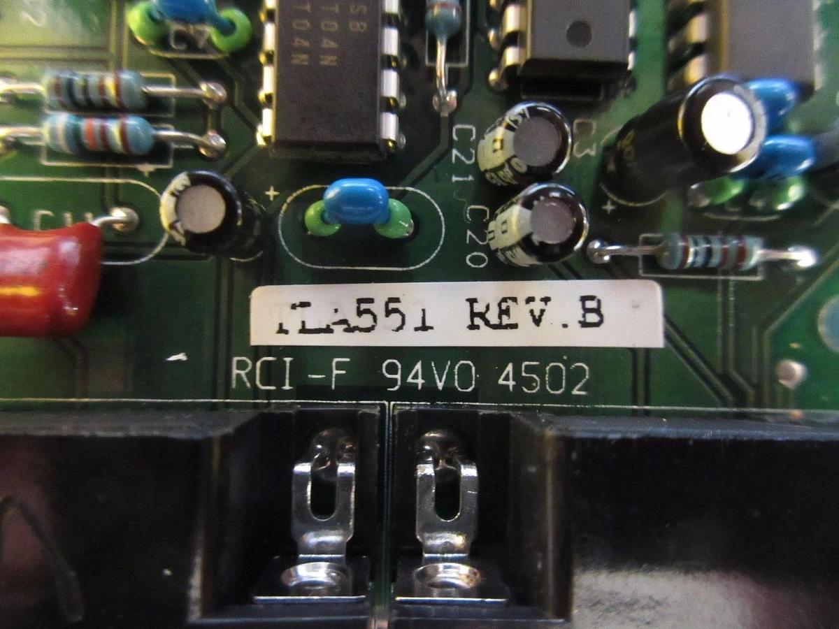 Used Arcom Control Systems TLA 551 Thermistor Elecrode Sensor Board PCB RCI-F Used