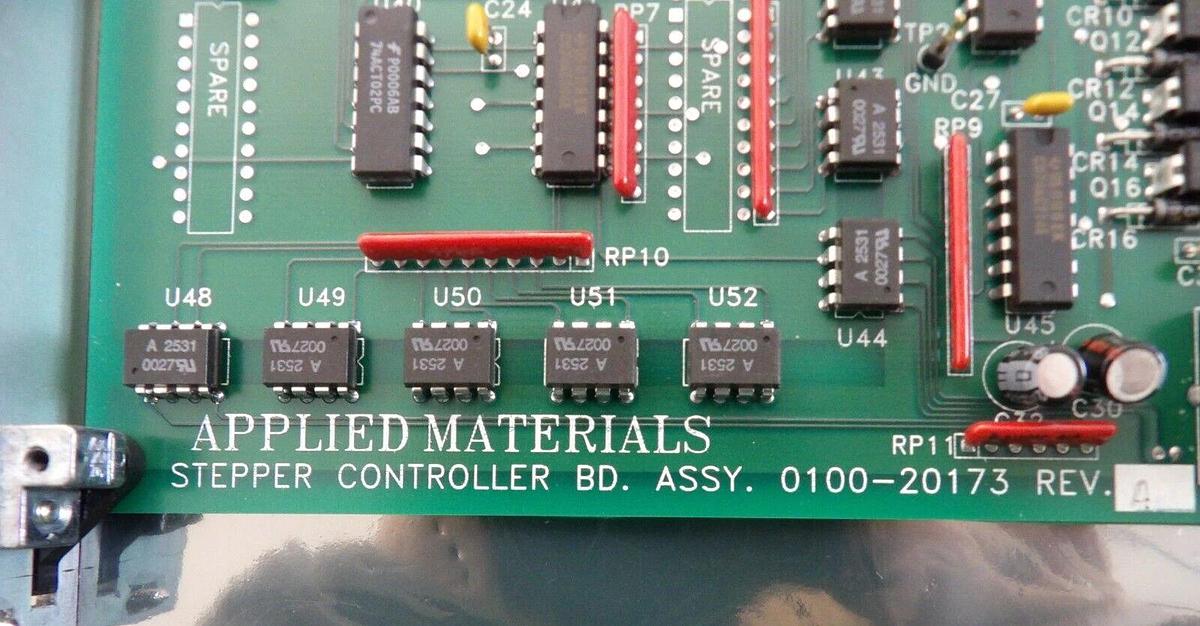Used AMAT Applied Materials 0100-20173 Stepper Controller VME PCB Card Working