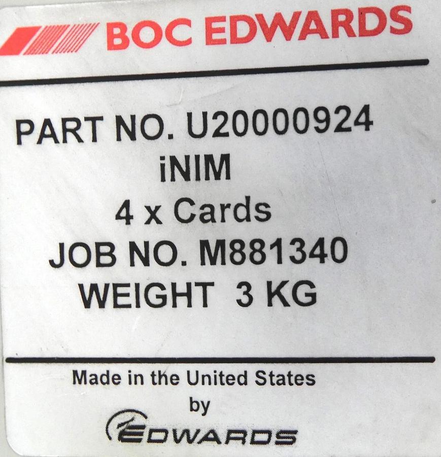Used Edwards U20000924 iNIM Network Interface D37310000 Working Surplus