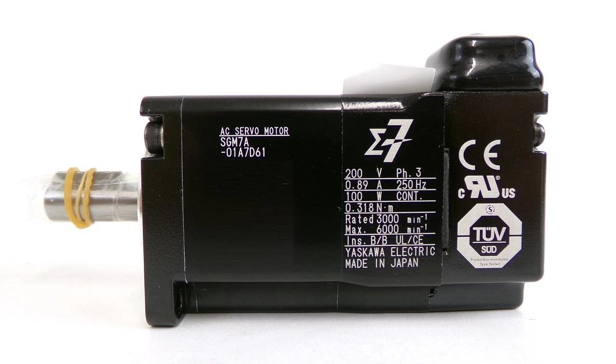 Yaskawa Electric SGM7A-01A7D61 AC Servo Motor Lot of 2 New