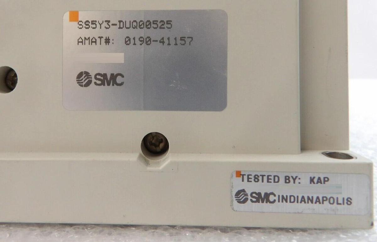 Used SMC SS5Y3-DUQ00526 16-Port Ethercat Pneumatic Manifold AMAT 0190-41157 Working