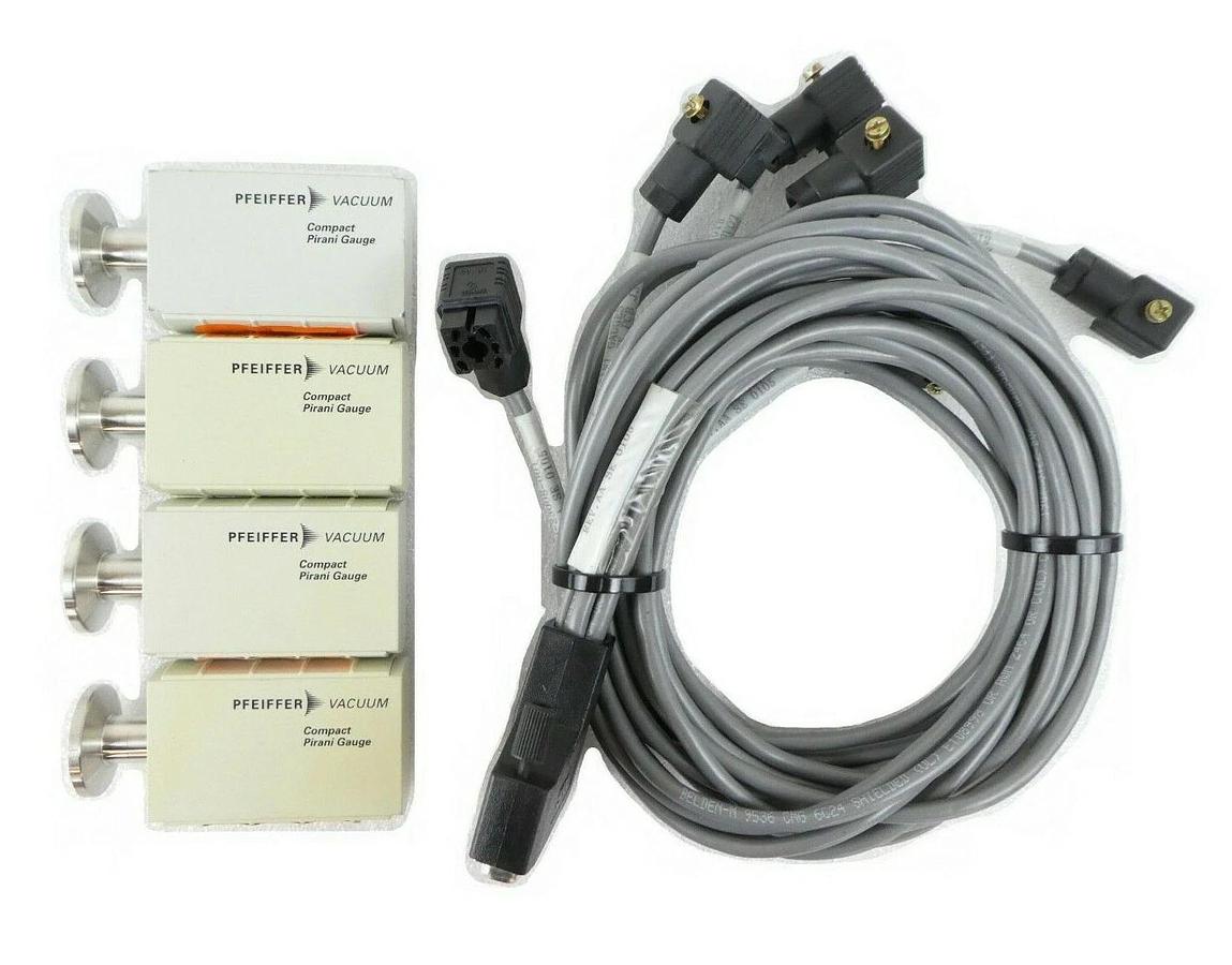 Used Pfeiffer PTR26750A Pirani Gauge TPR265 Lot of 4 KLA-Tencor 200-20613-000 Working