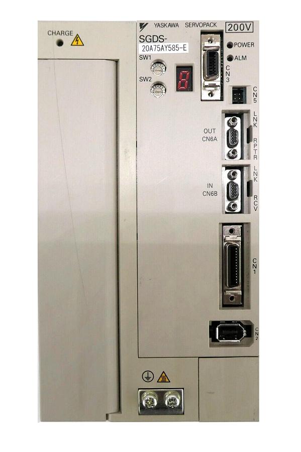 Used Yaskawa Electric SGDS-20A75AY585-E AC Servo Drive SERVOPACK 200V Working Surplus
