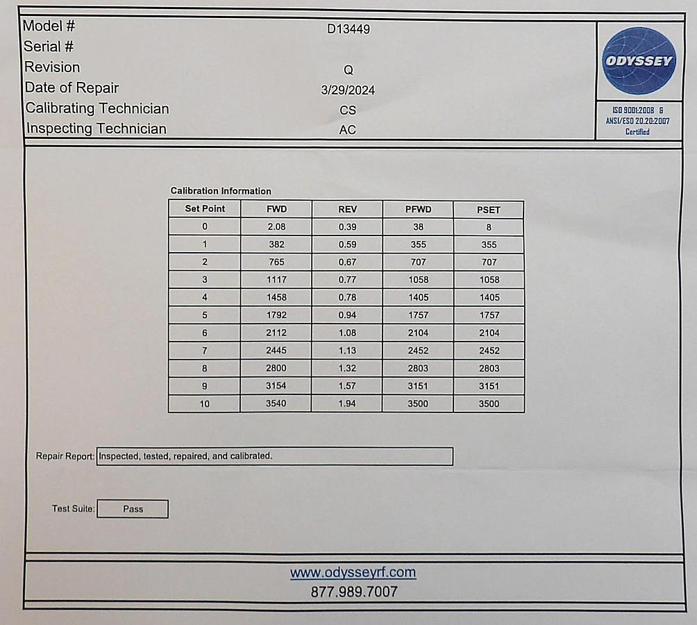 Refurbished ASTeX Applied Science & Technology D13449 3.5kW Magnetron 0190-18128 Refurbished