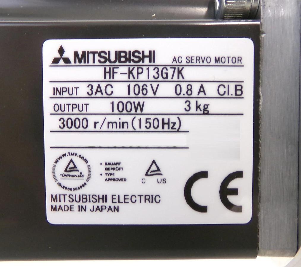 Mitsubishi HF-KP13G7K Servo Motor HPG-20A-45-J6JMLAS-SB TEL 5K80-000815-11 New