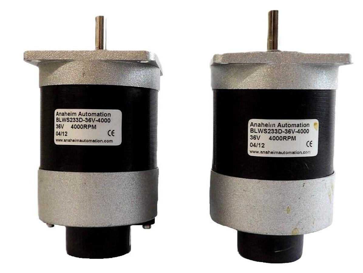 Used Anaheim Automation BLWS233D-36V-4000 Spin Motor S Cubed Flexi Lot of 2 Working