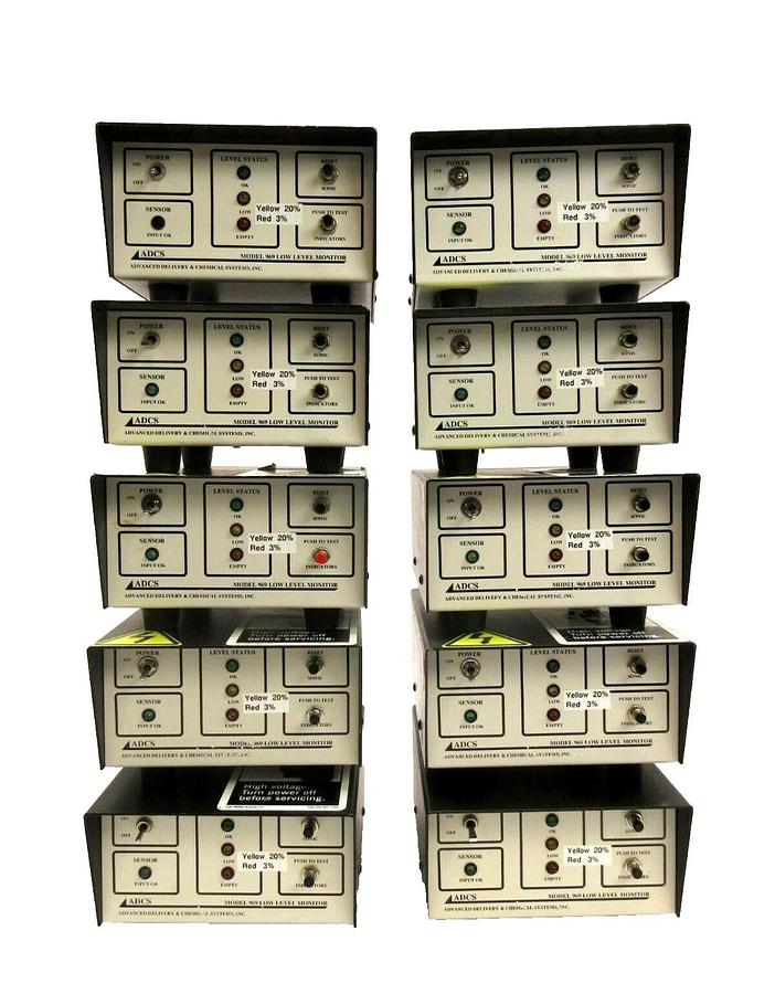 Used ADCS Advanced Delivery & Chemical System 969 Low Level Monitor Lot of 10 Spare
