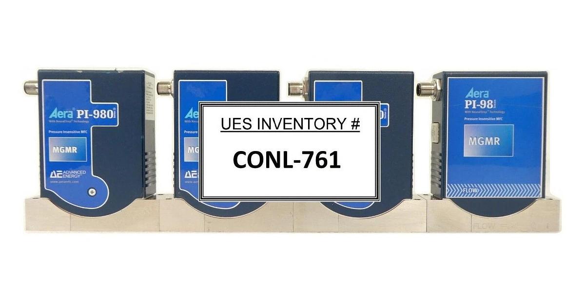 Used Aera FCPIDN980C-ABA Mass Flow Controller MFC Lot of 4 MGMR PI-980 PI-98 Working