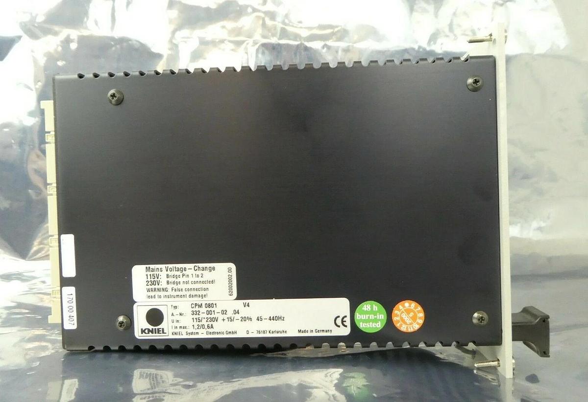 Used Kniel 332-001-02 .04 Power Supply PCB Card CPM 0801 Mattson 17000407 Working
