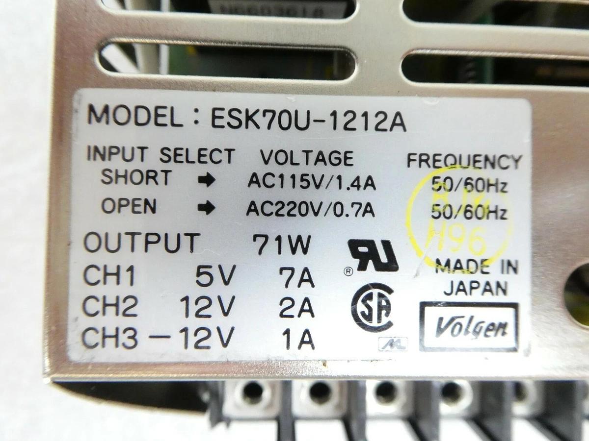 Used Volgen ESK70U-1212A DC Power Supply Novellus Systems 27-10052-00 Lot of 2 As-Is
