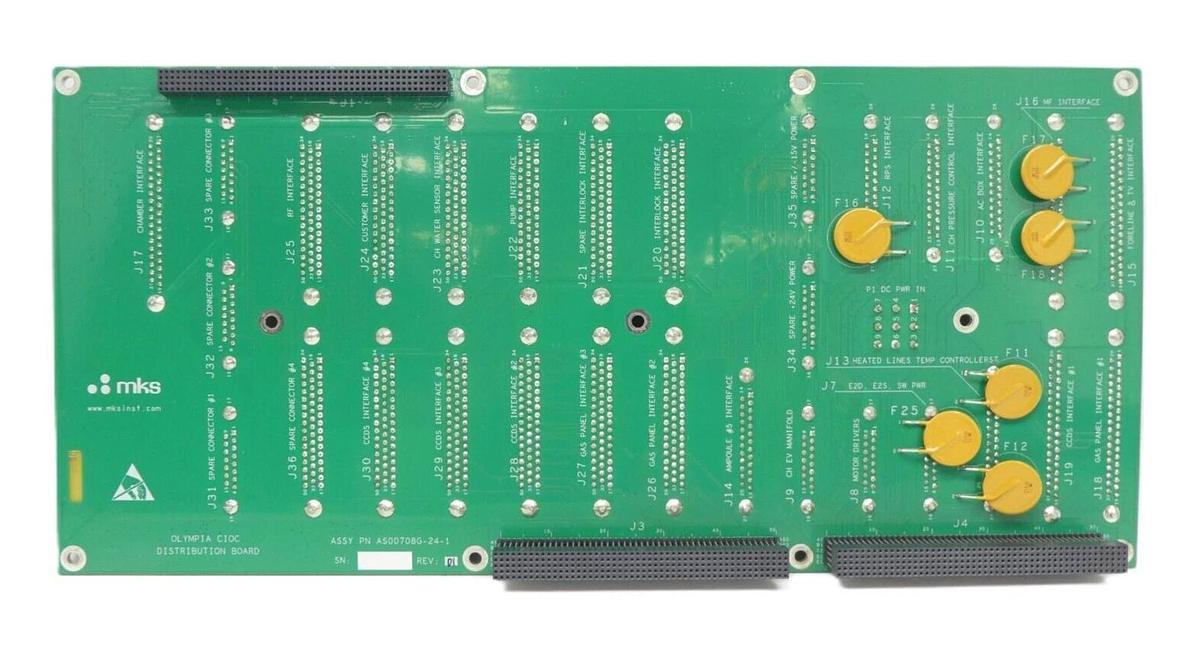 Used MKS Instruments AS00708G-24-1 Olympia CIOC Distribution Board PCB Working Spare