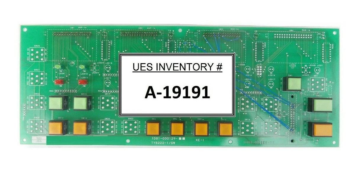 Used TEL Tokyo Electron 1D81-000129 Interface Panel PCB TYB222-1/SW Unity II Working