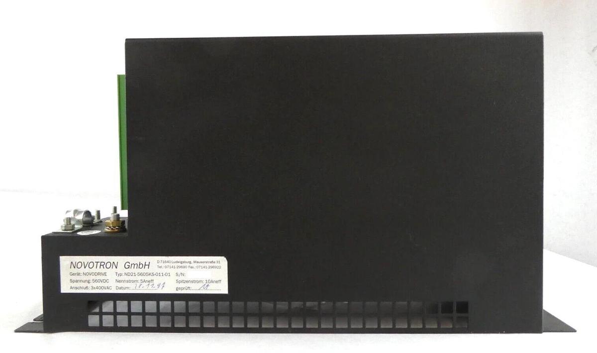 Used Novotron ND21-5605KS-011-01 Digital Servo Drive NOVODRIVE ND 21 Working Surplus