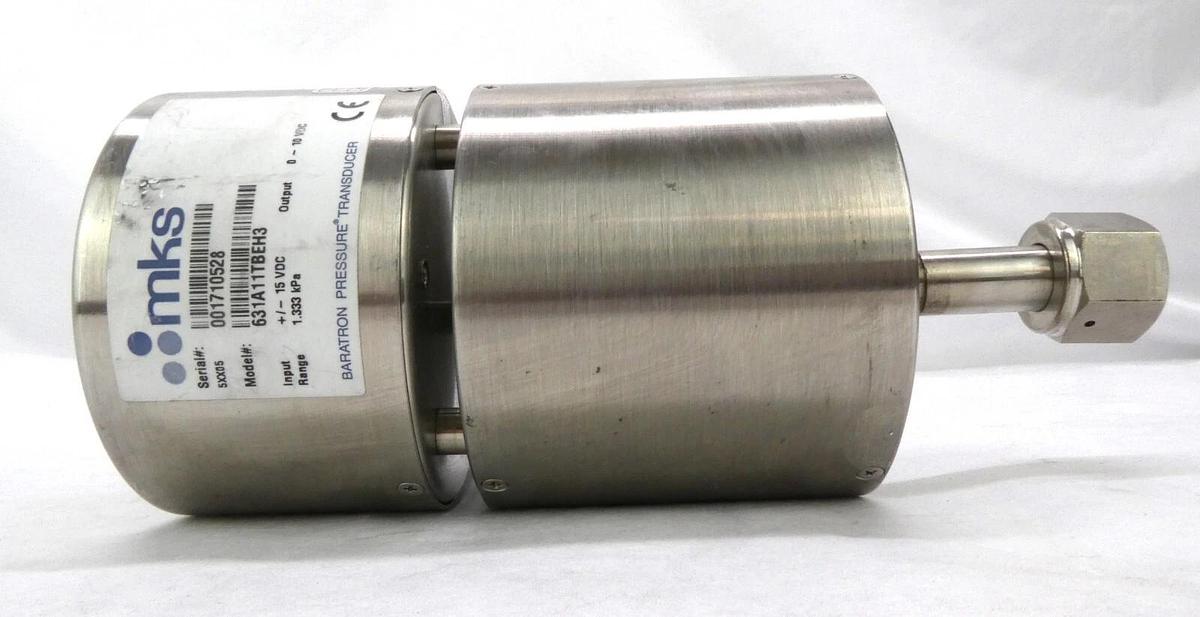 Used MKS Instruments 631A11TBEH3 Baratron Pressure Transducer Type 631 Working As-Is