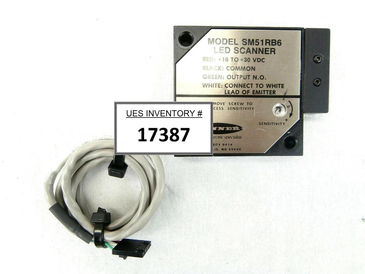 Used Banner SM51RB6 LED Scanner R/H Receiver KLA Instruments 750-657650-02 2132 Used