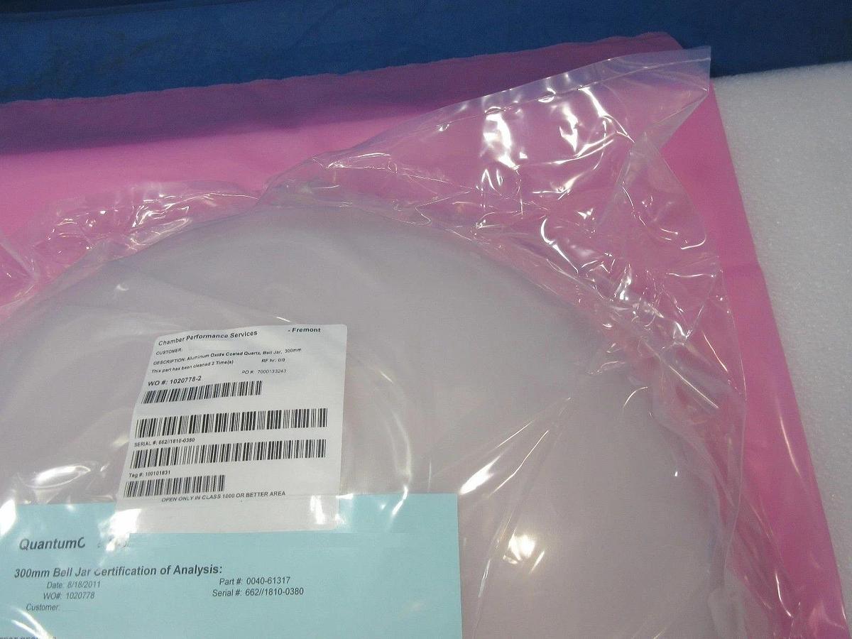 Refurbished AMAT Applied Materials 0040-61317 Aluminum Oxide Quartz Bell Jar Refurbished