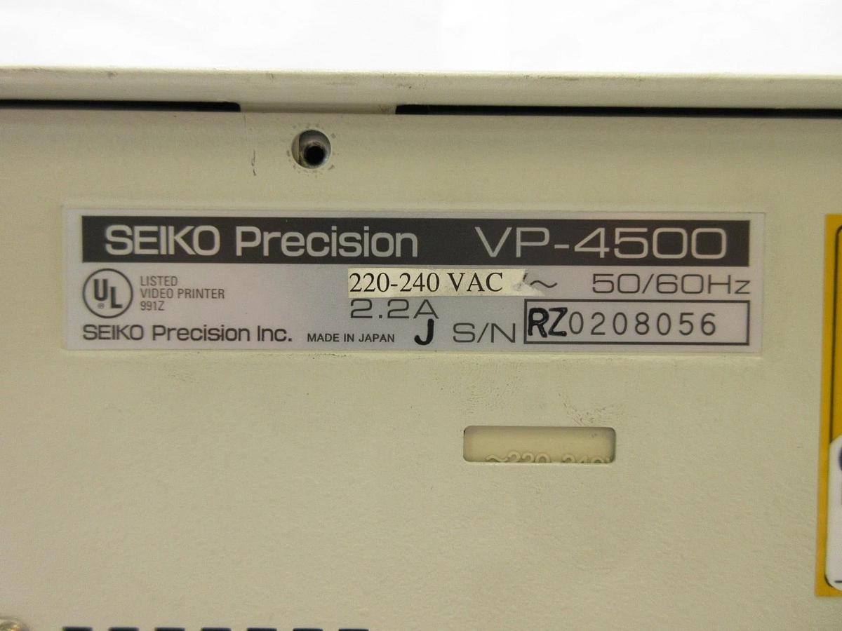 Used Seiko Precision VP-4500 Thermal Video Printer Toyo TP-6530 w/BNC Cables Working