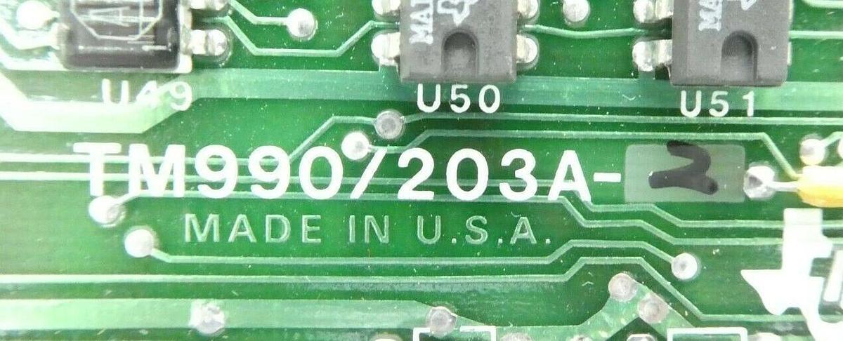 Used Texas Instruments 1600252-000 RAM Module PCB Card TM990/203A-2 Varian H2174001