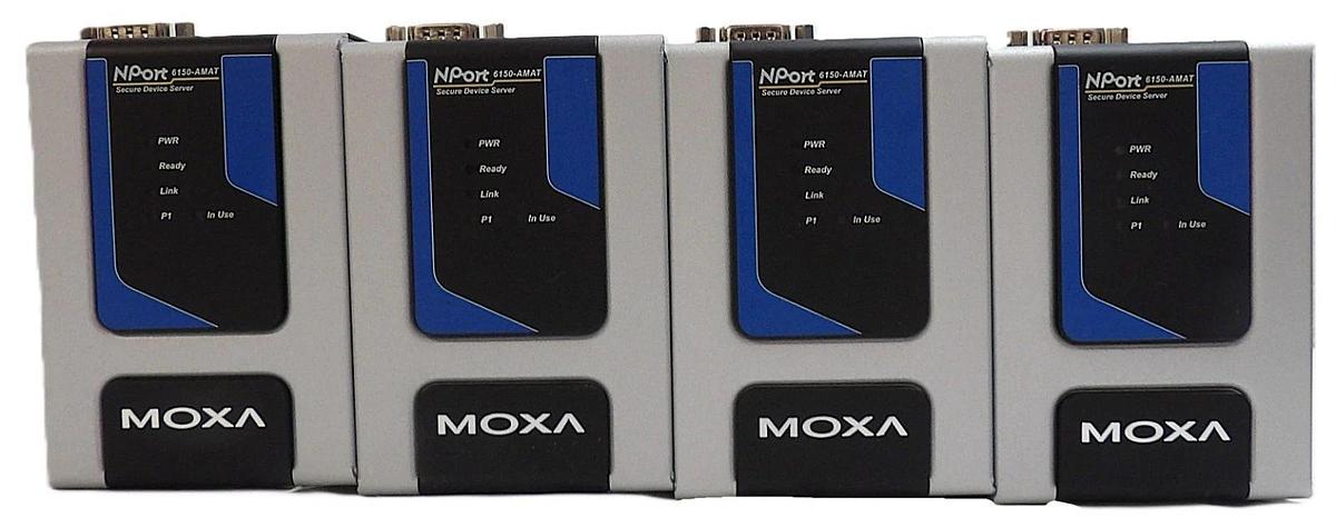 Used Moxa NPort 6150-AMAT Secure Device Server AMAT Reseller Lot of 4 New Surplus