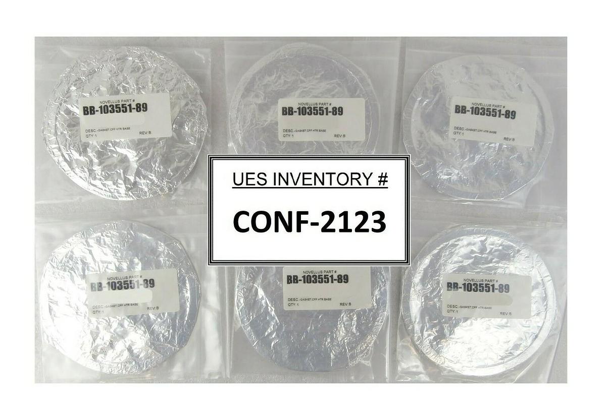 Refurbished Novellus Systems BB-103551-89 CFF HTR Base Gasket Reseller Lot of 6 Refurbished