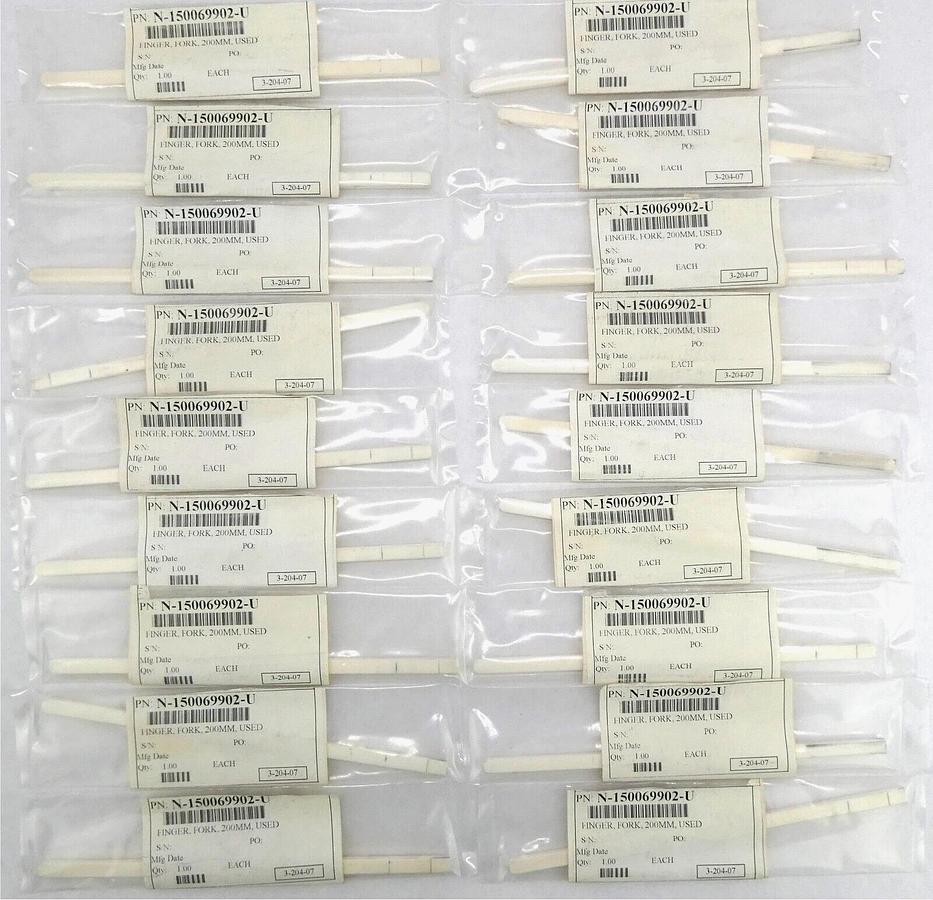 Used Novellus Systems N-150069902-U 200mm Wafer Fork Finger Lot of 18 Working Surplus