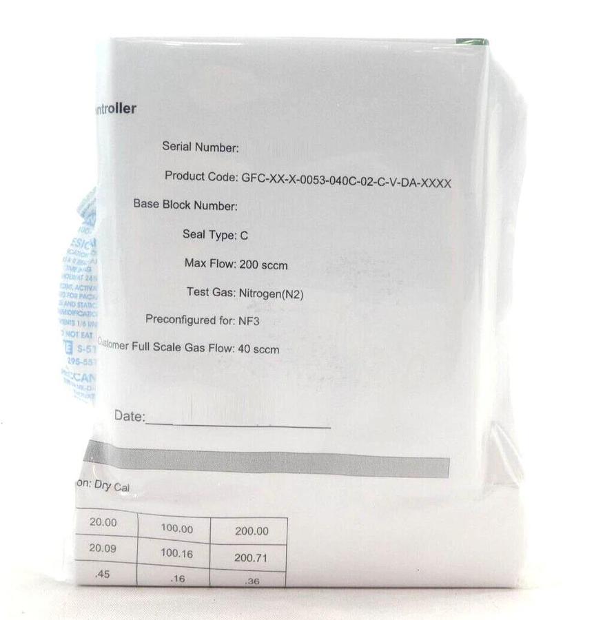 Pivotal 32-02587 Mass Flow Controller MFC 40 SCCM NF3 0190-48022 Lot of 3 New
