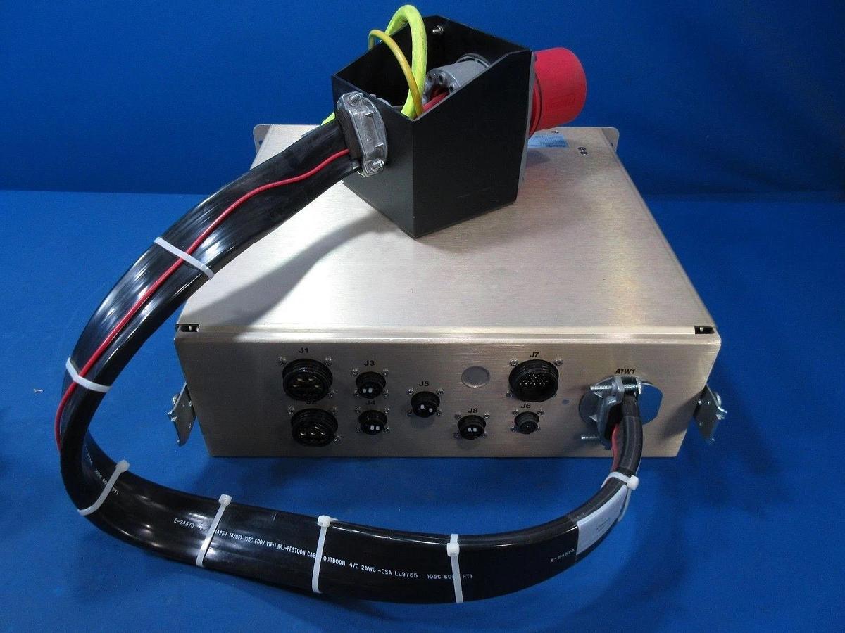 Used Axcelis 595731 Module Power Distribution 5125B6W Pin & Sleeve Inlet & Cable Used