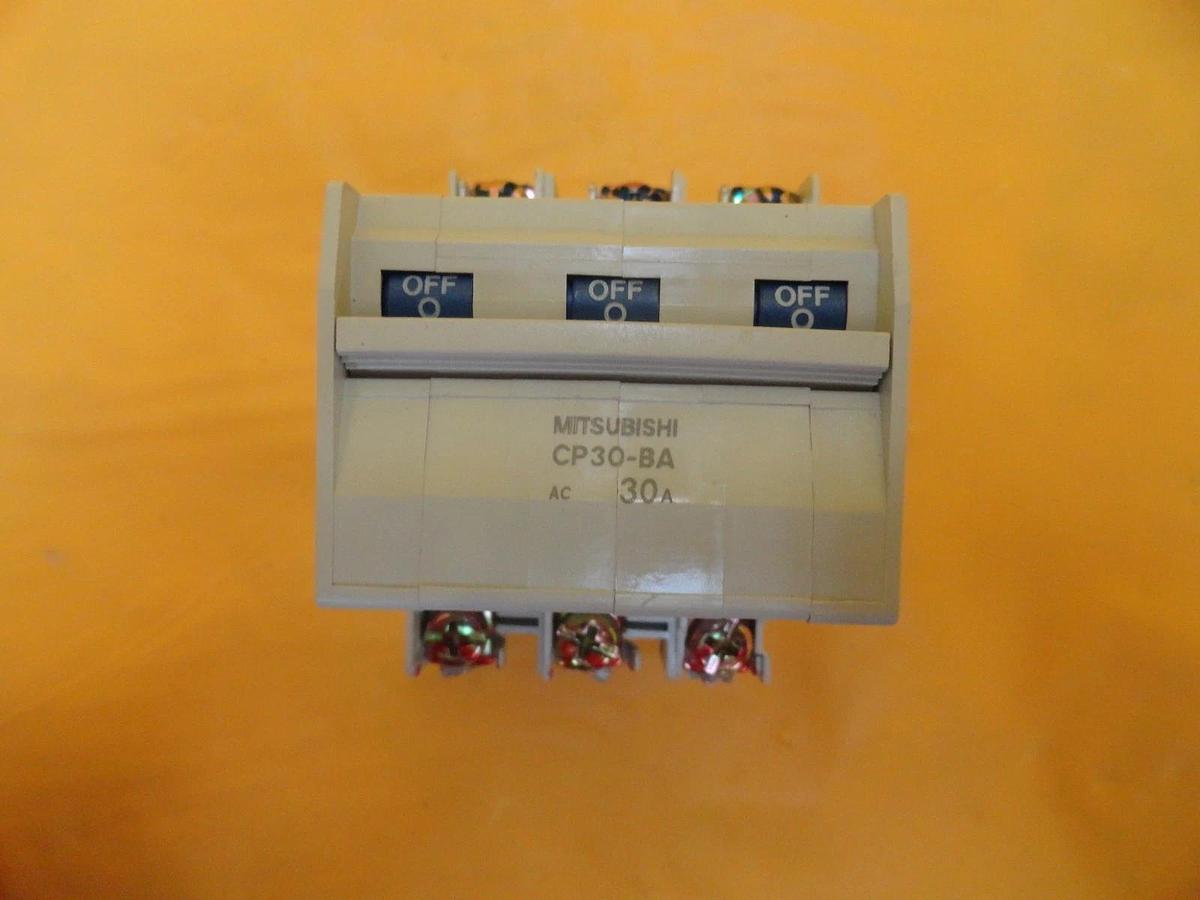 Used Mitsubishi CP30-BA Circuit Protector 3-Pole 30A Reseller Lot of 10 Used Working