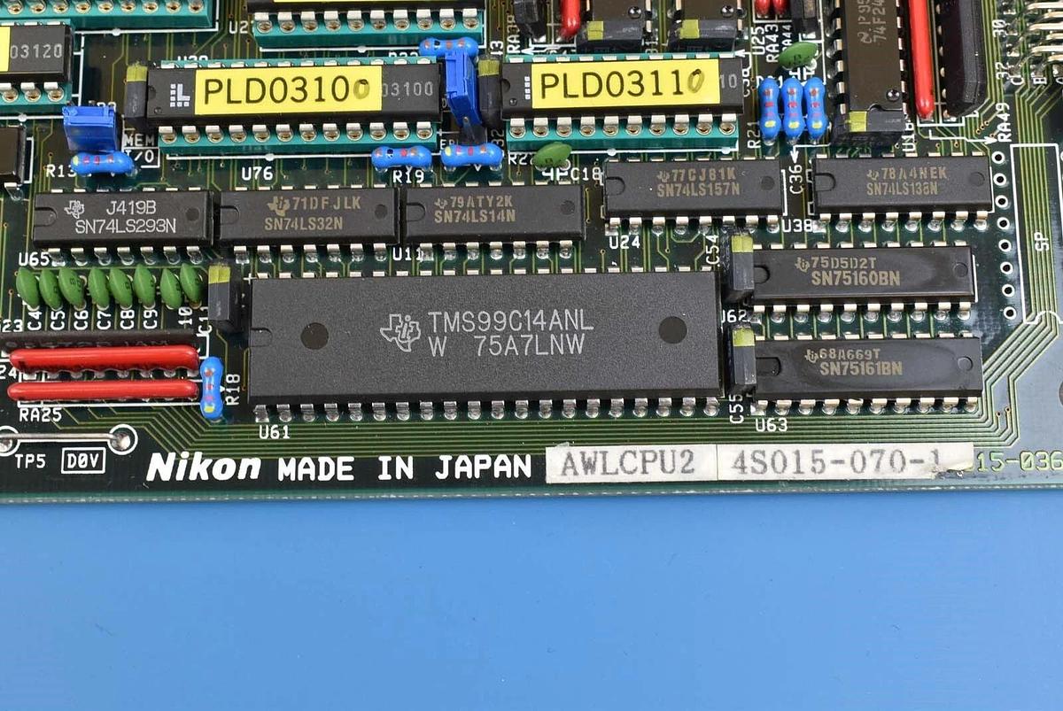 Used Nikon 4S015-070-1 PCB Card Assembly AWLCPU2 & 4S017-556 PELCL Untested Surplus