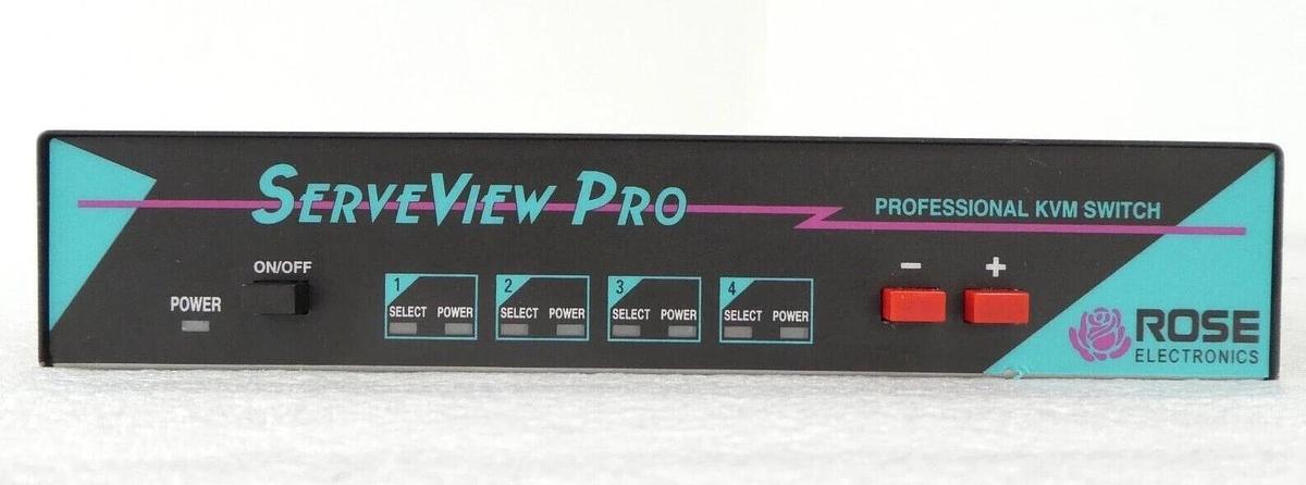 Used Rose Electronics SEM-2UB 4-Port KVM Switch ServeView Pro Lot of 4 Working Spare