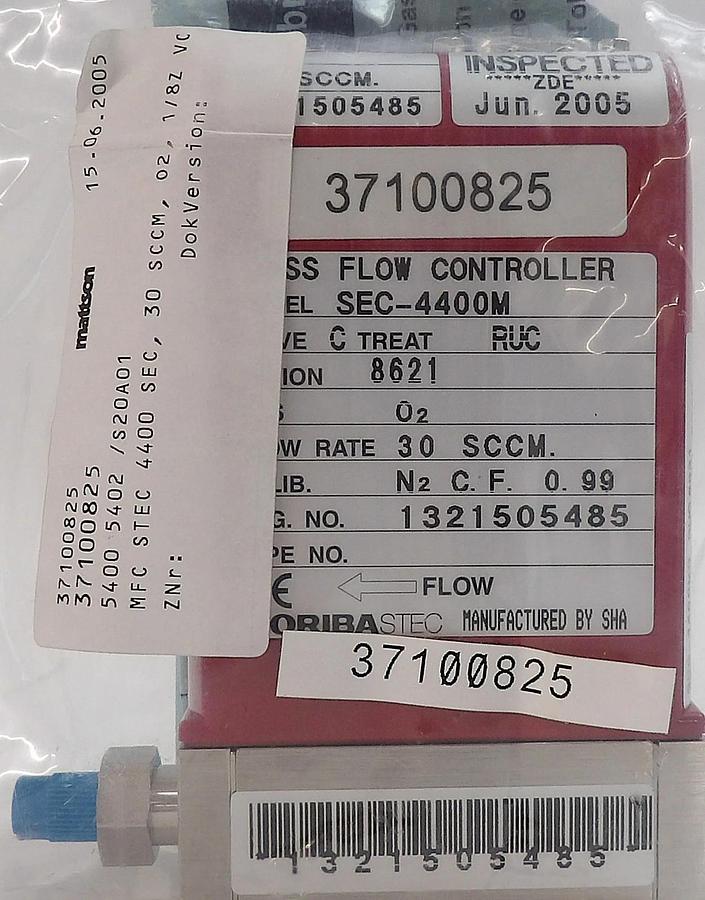 Horiba STEC SEC-4400MC Mass Flow Controller MFC Mattson Technology 37100825 New