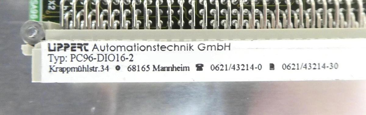 Used LiPPERT Automation PC96-DIO16-2 Digital I/O PCB Card Working Surplus