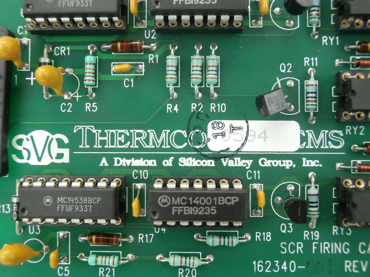 Used SVG Silicon Valley Group 162340-001 SCR Firing Card PCB Thermco Systems Used