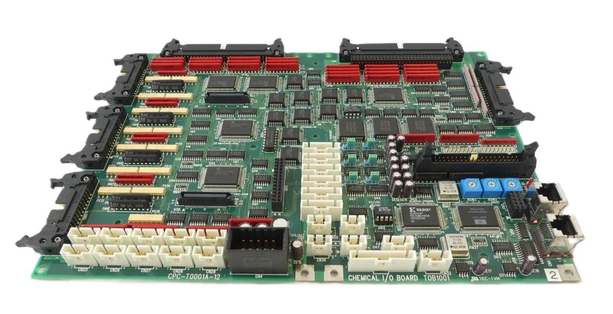 Used TEL Tokyo Electron CPC-T0001A-12 Chemical I/O Board PCB TOB1001 Working Surplus