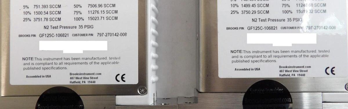 Used Brooks Instrument GF125CXXC Mass Flow Controller MFC Reseller Lot of 12 Working