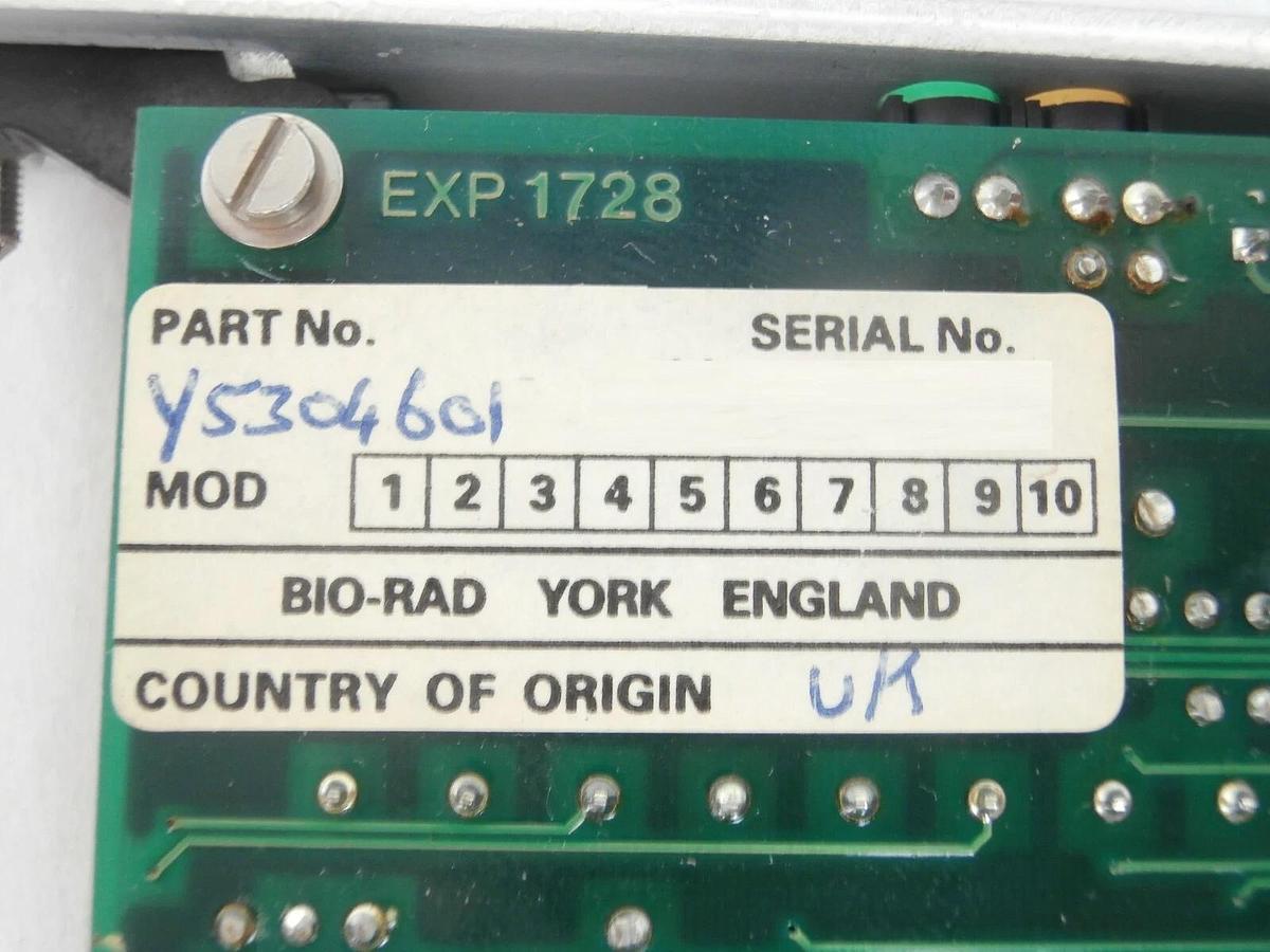 Used Bio-Rad Y5304601 Video Controller PCB Card Quaestor Q5 No Pull Tab Working Spare