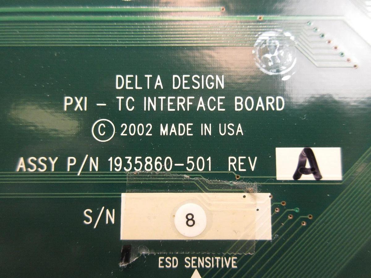 Used Delta Design 1935860-501 PXI-TC Interface Board PCB Rev. A Summit ATC Used