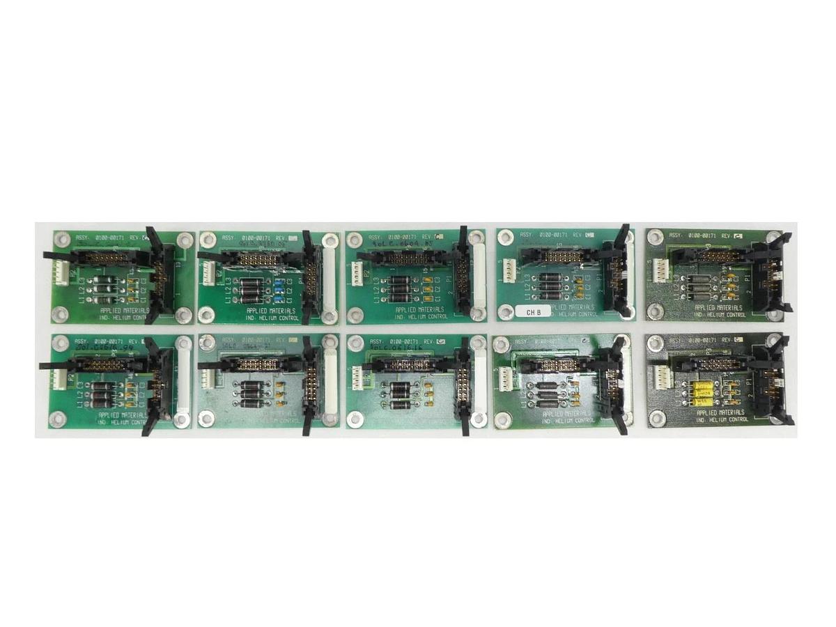 Used AMAT Applied Materials 0100-00171 Independent Helium Control PCB Lot of 10 Spare