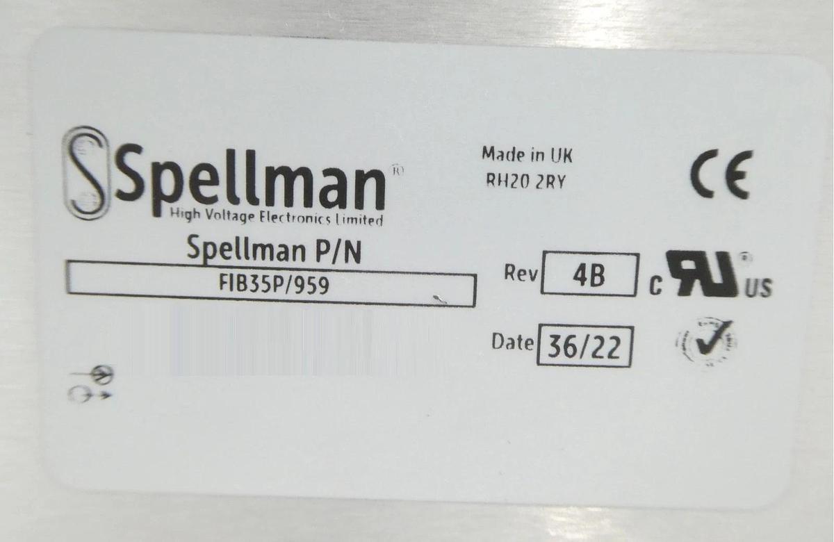 Used Spellman FIB35P/959 High Voltage Power Supply Untested As-Is