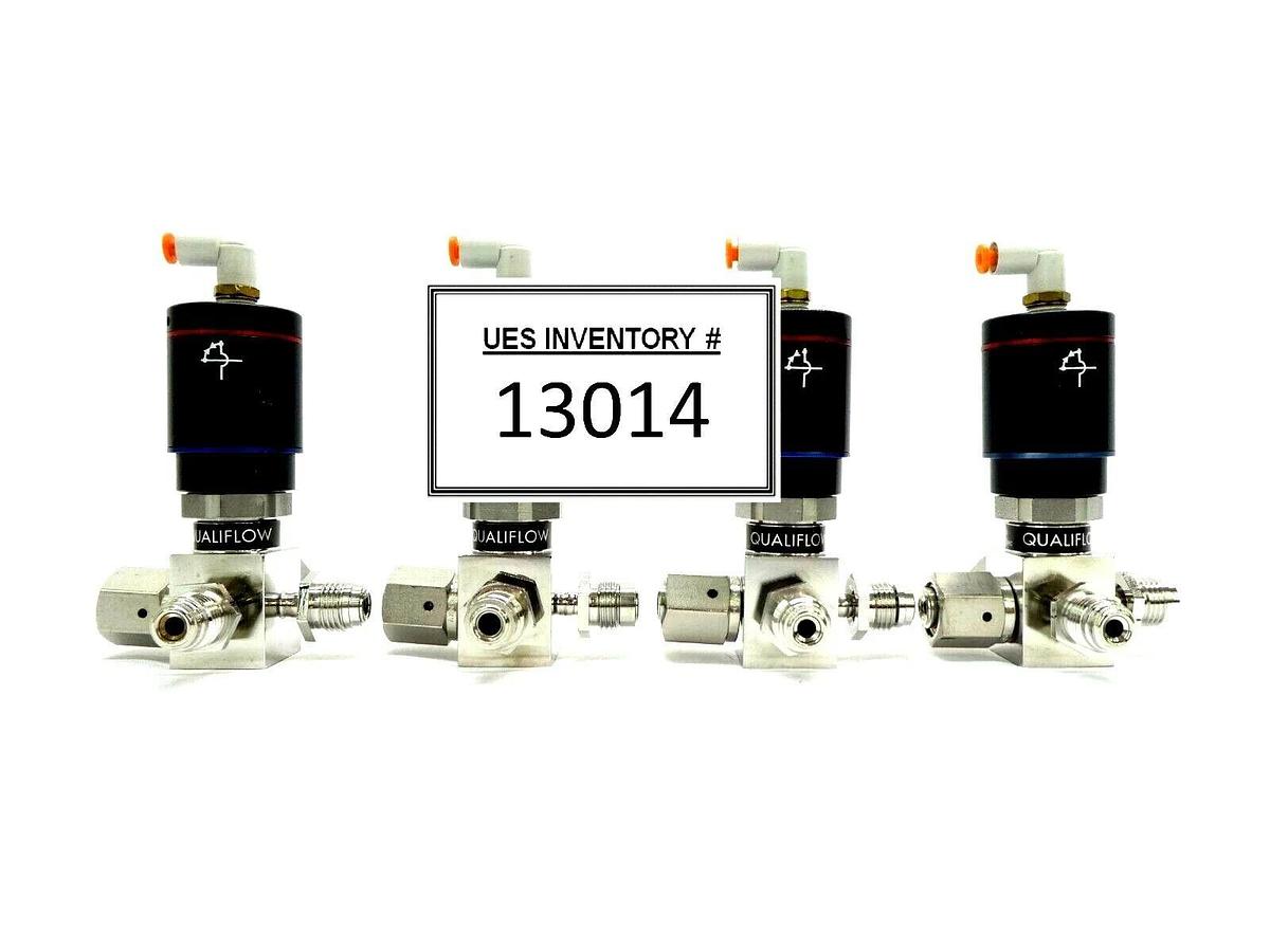 Used Qualiflow 2x10-9atm.cm3/Sec 4-Way Pneumatic Valve Lot of 4 Working Surplus