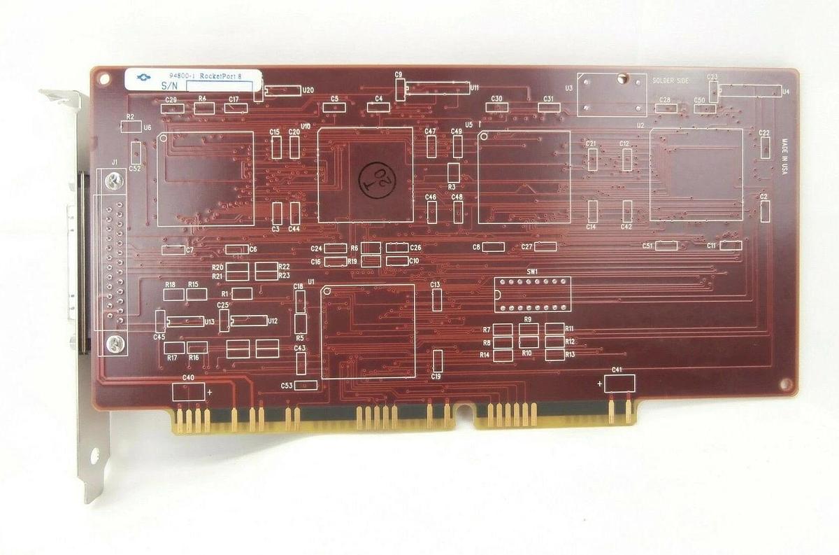 Used Comtrol A10056 PCI 8-Port Serial Board 94800-1 RocketPort A00056 PCB Card Spare