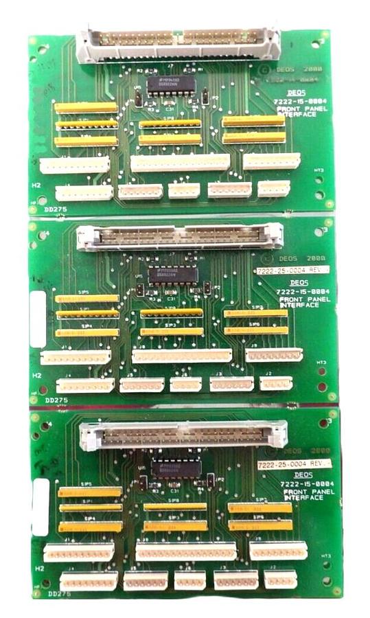 Used Deos 7222-15-0004 Front Panel Interface PCB 7222-25-0004 GEM-Q400 Lot of 3
